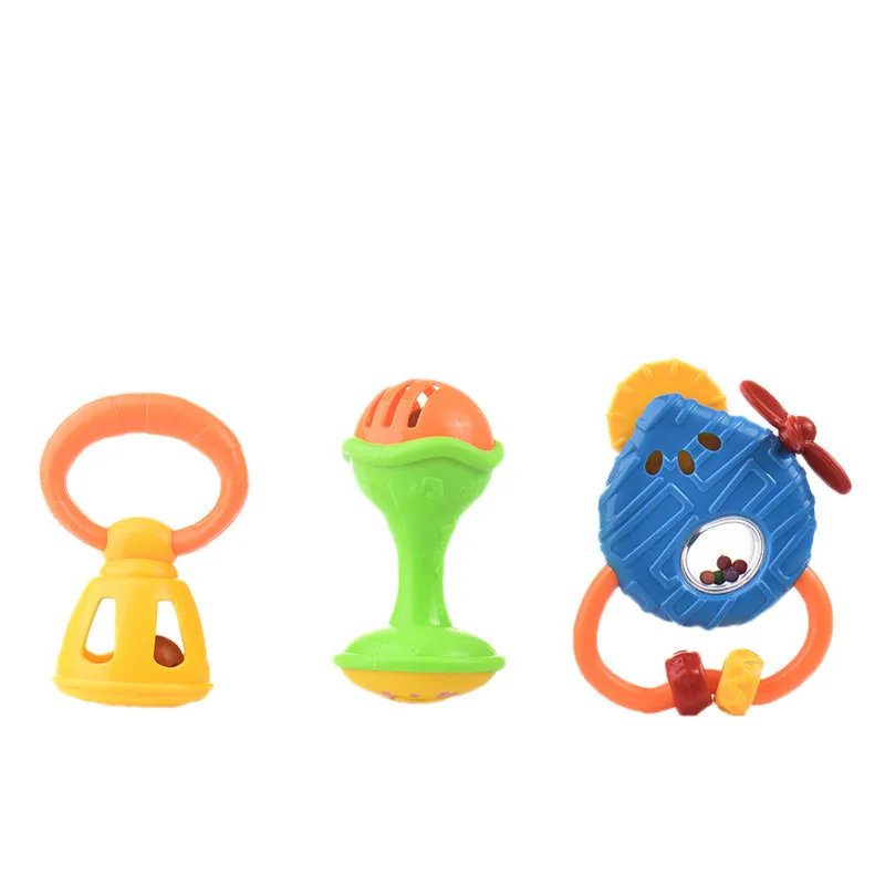 MINOCOOL Baby Rattles Plastic Hand Toys and Gutta percha Play Set Baby Rattles Toy 0 1 year Old
