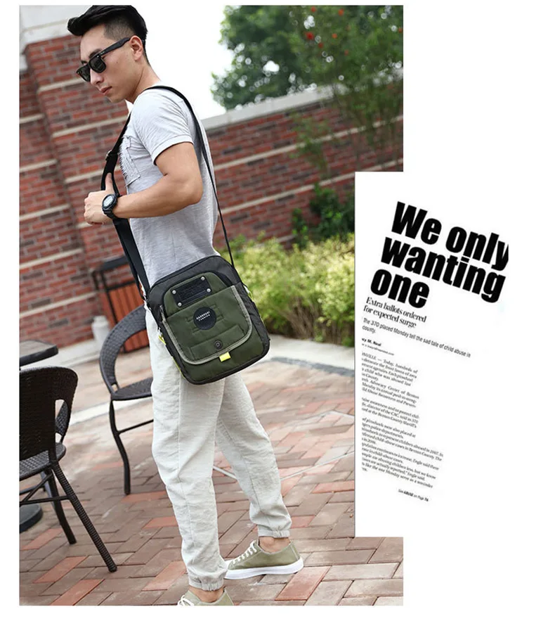 Водонепроницаемая нейлоновая мужская сумка-мессенджер на одно плечо, поясная сумка, кошелек для путешествий, повседневная сумка-тоут, Мужская маленькая сумка, сумки через плечо, XA170ZC