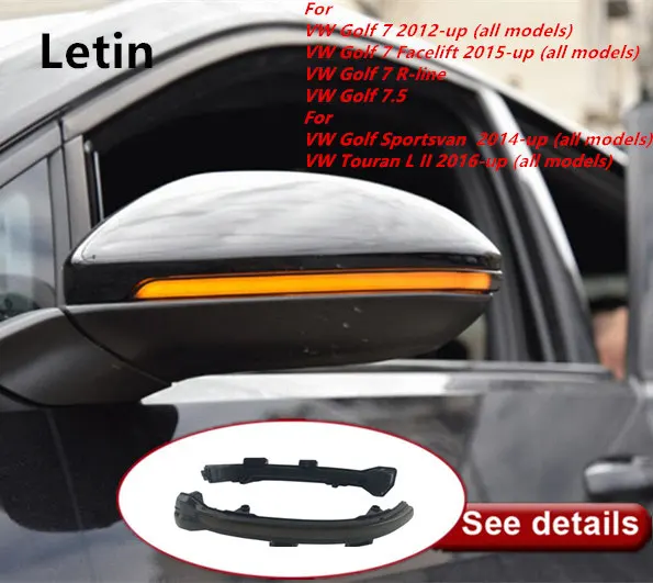 Светодиодный индикатор Letin Dynamic blinker для VW Golf 7 MK7 5 GTI Sportsvan Touran L | Автомобили и