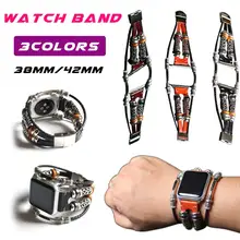 Ручной работы DIY кожаный ремешок для часов для Apple Watch 38 мм 42 мм серия 1 серия 2 серия 3