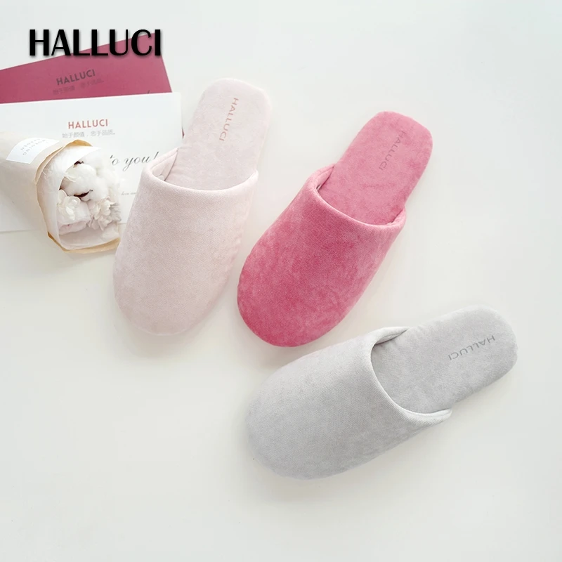 Goede HALLUCI Zomer suede sok slippers vrouwen schoenen Koppels huis pantufa dames terlik vrouwelijke thuis Slippers sapato feminino slides