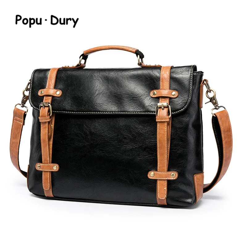 

HENGSHEGN New Arrival Male Fashion Trend Men's Retro Shoulder Bag BusinessPostman Wrap Diagonal Luxury Shoulder Bag PU Leather
