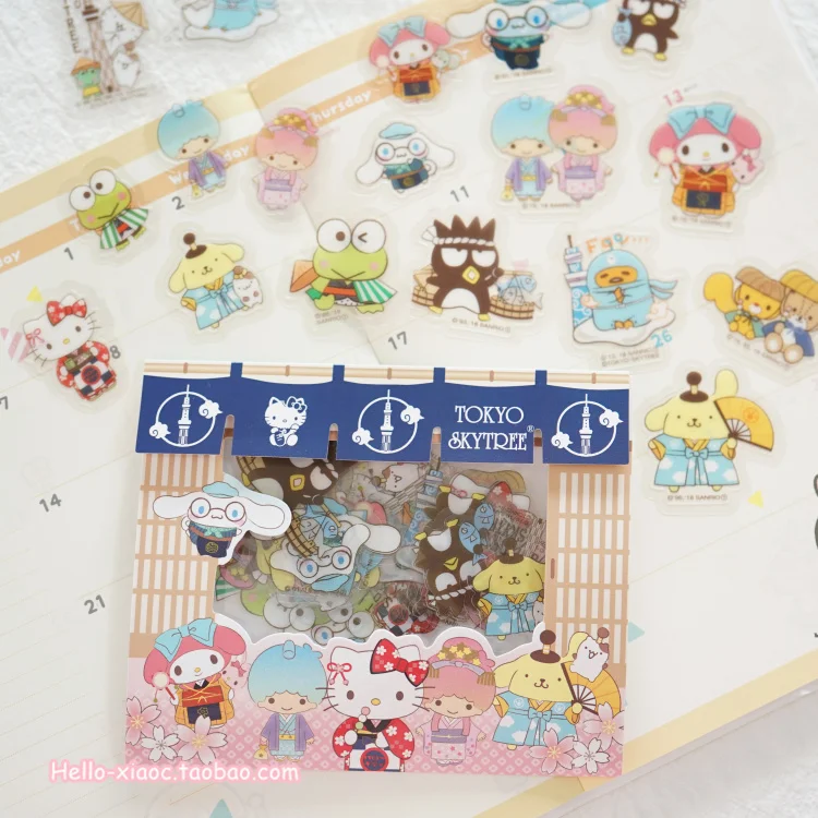 40pcs/pack Family My Melody Sealing Stickers Diary Label Stickers Pack Decorative Scrapbooking DIY Stickers