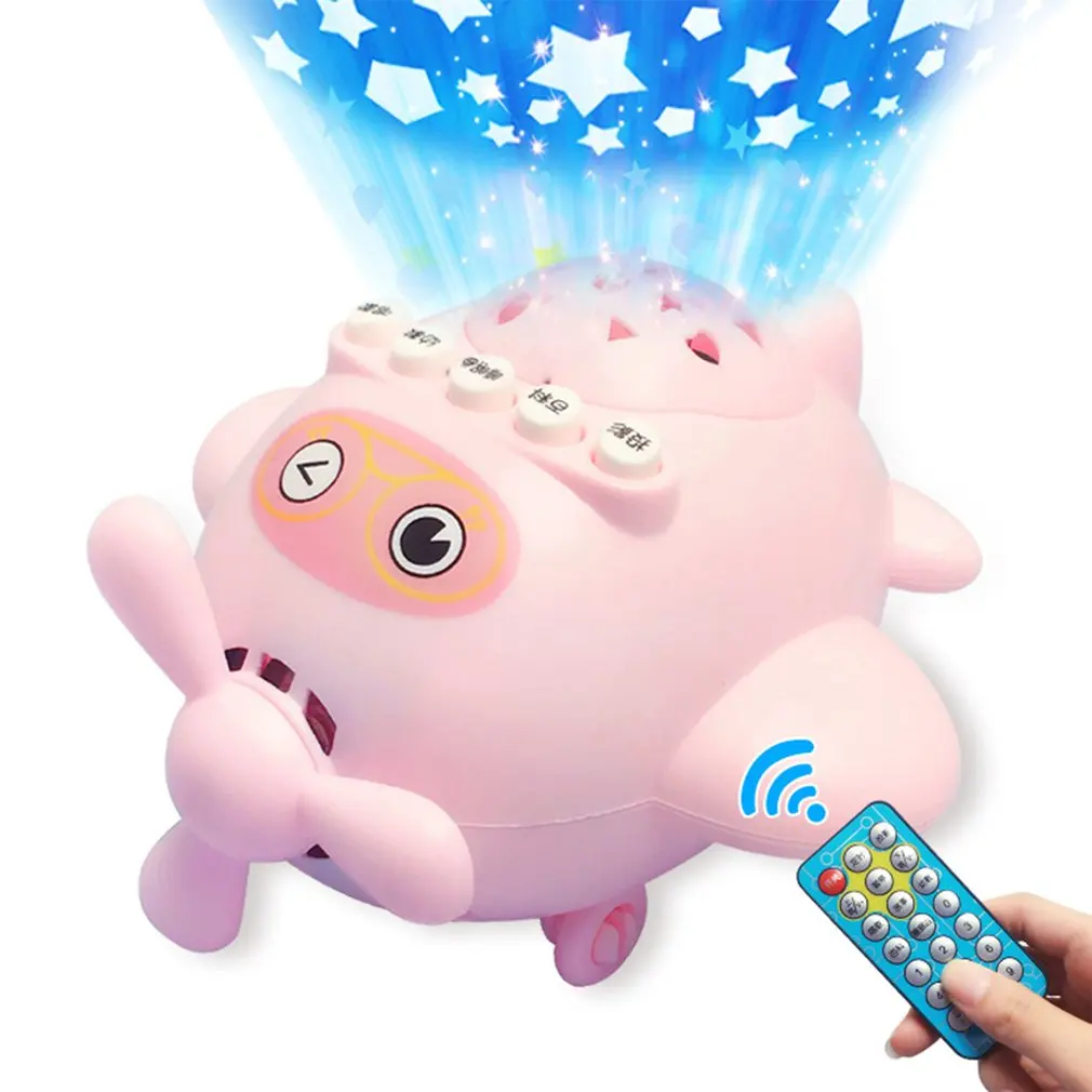 

Baby Infant Music Story LED Light Projection Multifunction Projector Lamp Aircraft Appease Plane Educational Learning Tool Toys