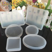 Silicone Geometric Plate Dish Display Resin Mold Making Jewelry Holder Mould Tool DIY Hand Craft