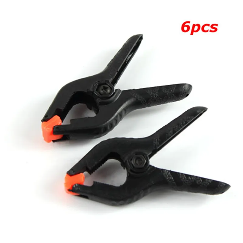 

100% New Hard Plastic Micro Spring Clamps Set DIY Tools Clips Grips 6 PCS