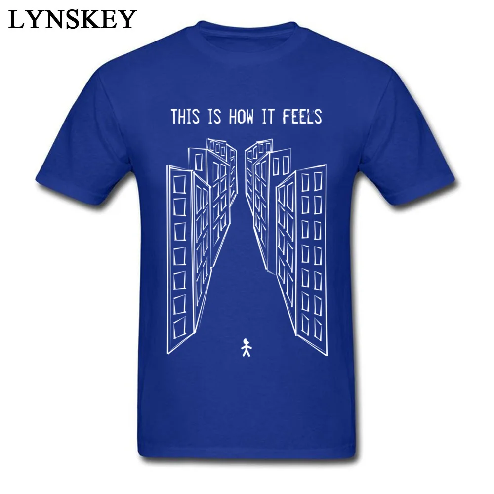 Funny Gift T-shirts O Neck All Cotton Depression Men Tops Tees Short Sleeve Summer/Autumn Gift Tee-Shirt Top Quality Depression blue