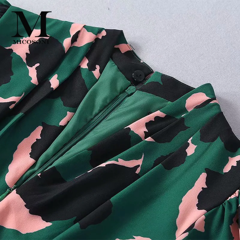 Micosoni Подиум Мода импортные товары женские летние новые винтажные леопардовые принты ампир v-образный вырез макси платья размера плюс S-XL