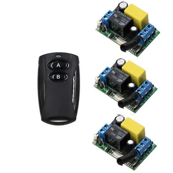 

Smart Home AC 220V Wireless Remote Control Switch System RF Remote Light Power Switch 1CH 10A Relay Module Receiver Transmitter