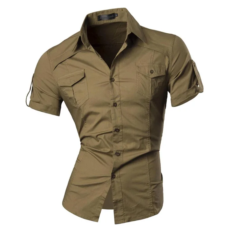 Джинсовая Мужская Летняя Повседневная рубашка с коротким рукавом Стильная мода
