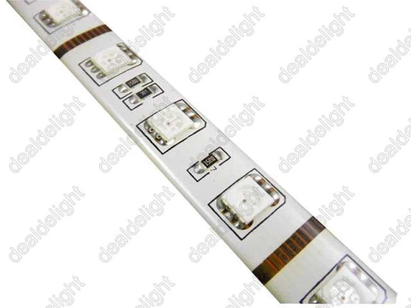 DC12V 5 м/лот 5050 SMD 300 светодиодный s RGB эпоксидной смолы IP65 Водонепроницаемый гибкий Светодиодные ленты свет A+ 44-клавишный ИК-пульт дистанционного управления