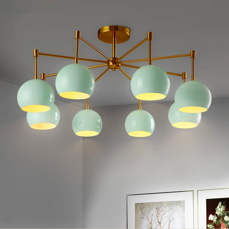 

Nordic postmodern simple hanging lights creative personality living room chandelier bedroom restaurant LED chandeliers