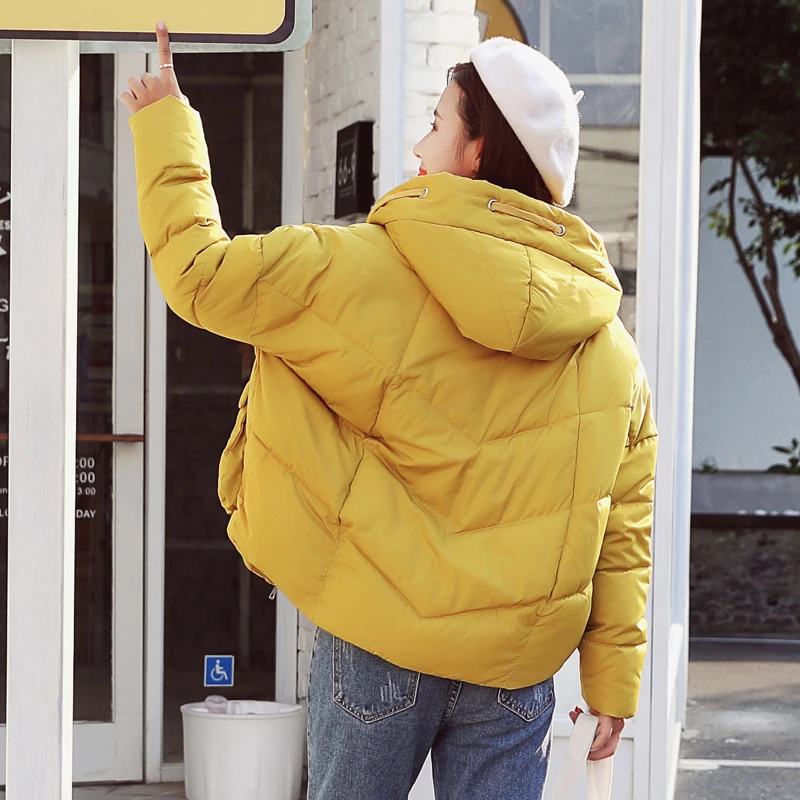 Stand Collar Winter Jacket Women Hooded With Two Pockets Female Coat Basic Jacket Cotton Padded Jaqueta Feminina Inverno Stand Collar Winter Jacket Women Hooded With Two Pockets Female Coat Basic Jacket Cotton Padded Jaqueta Feminina Inverno