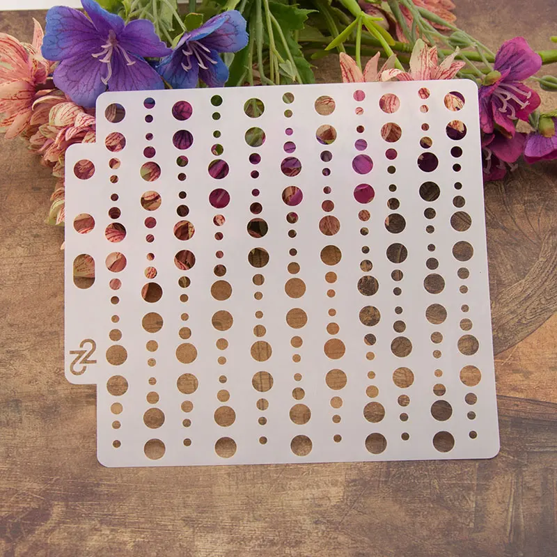 

13cm Dot Bubble Circle Layering Stencils Wall Painting Scrapbooking Stamping Embossing Album Decorative Paper Card Template