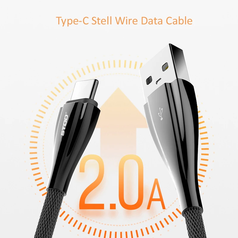 USB кабель STOD типа C стальной плетеный для синхронизации данных Samsung S8 C5 C7 Nexus 6P 5X Huawei