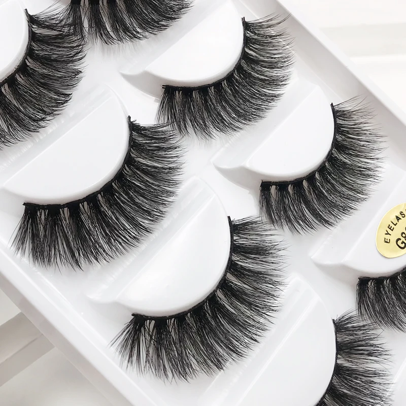 

5 pairs 3D Mink Eyelashes Natural False Eyelashes 3d Mink Lashes Soft Curler Eyelash Extension Makeup Tool Thick Cilios Lashes