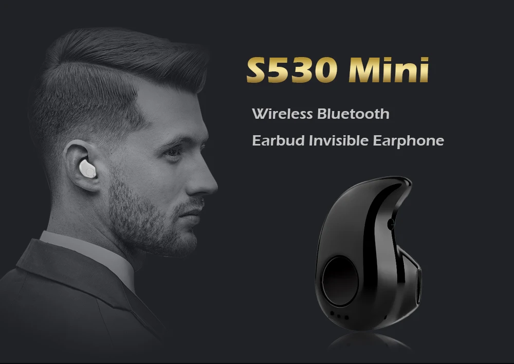 S530 Mini Wireless Bluetooth Earbuds Invisible Earphone with Microphone