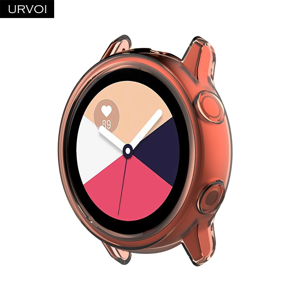 URVOI чехол для Galaxy watch Active/42 мм/46 мм ТПУ протектор кристалл цвета Рамка Тонкий чехол ультра тонкий чехол анти противоударный бампер