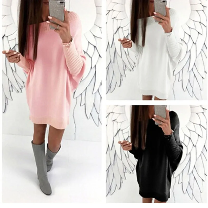 

Multi-color Elegant Dress Long Sleeve Regular O Neck Dress Vestidos Spring New Dresses 2019 Fashion Women Casual Loose