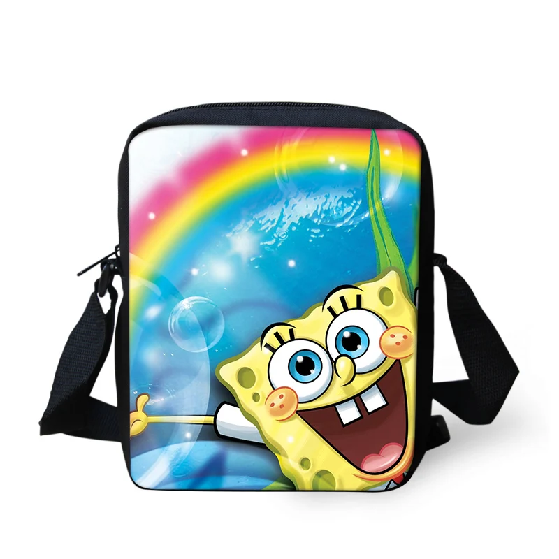 

Funny Adorable spongebob school Handbags Messenger Bags Crossbody Bag mini Bookbag Schoolbag Daily Shoulder Satchel Casual Style