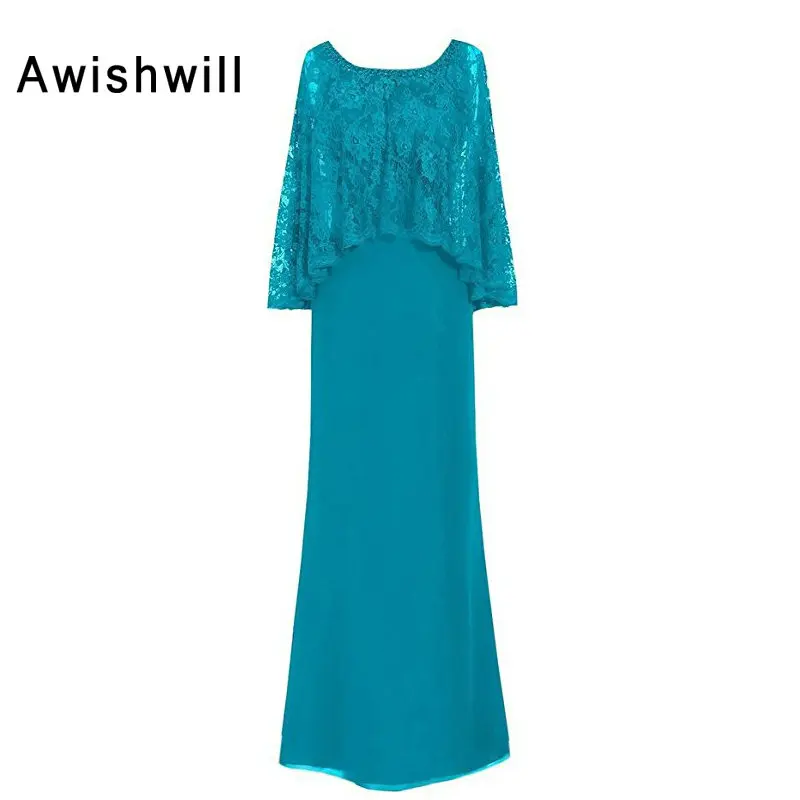 

Elegant Floor Length Custom Plus Size Women Formal Dress Lace Chiffon Vestido Madre de la Novia Mother of The Bride Dresses 2017