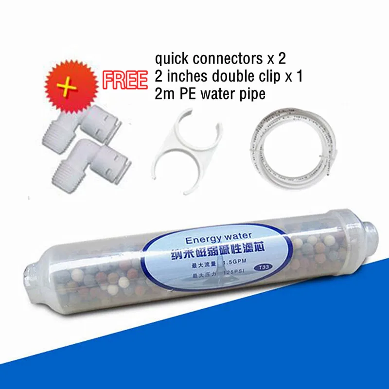 

10 inch Nano Silver Magnetic Energy Weak Alkaline Inline Replacement Water Filter Cartridge