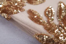 CHIC VITA 2017 Women New Sequin Embellished Floral Mesh Long Sleeve Bandage Dress