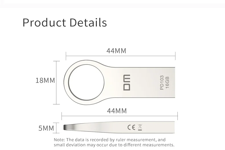 DM PD103 USB Водонепроницаемый флеш-накопитель 32 Гб металлический флеш-накопитель USB2.0 карта памяти 16 Гб флеш-накопитель реальная емкость высокоскоростной u-диск