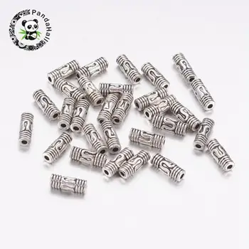 

Tibetan Silver Beads, Lead Free & Nickel Free & Cadmium Free, Column, Antique Silver Color 3.5x8mm Hole: 1mm