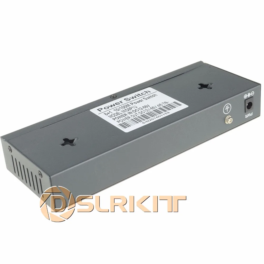 DSLRKIT инжектор питания через Ethernet 9 портов 8 PoE коммутатор 4,5+/7,8-IP камеры без адаптера питания