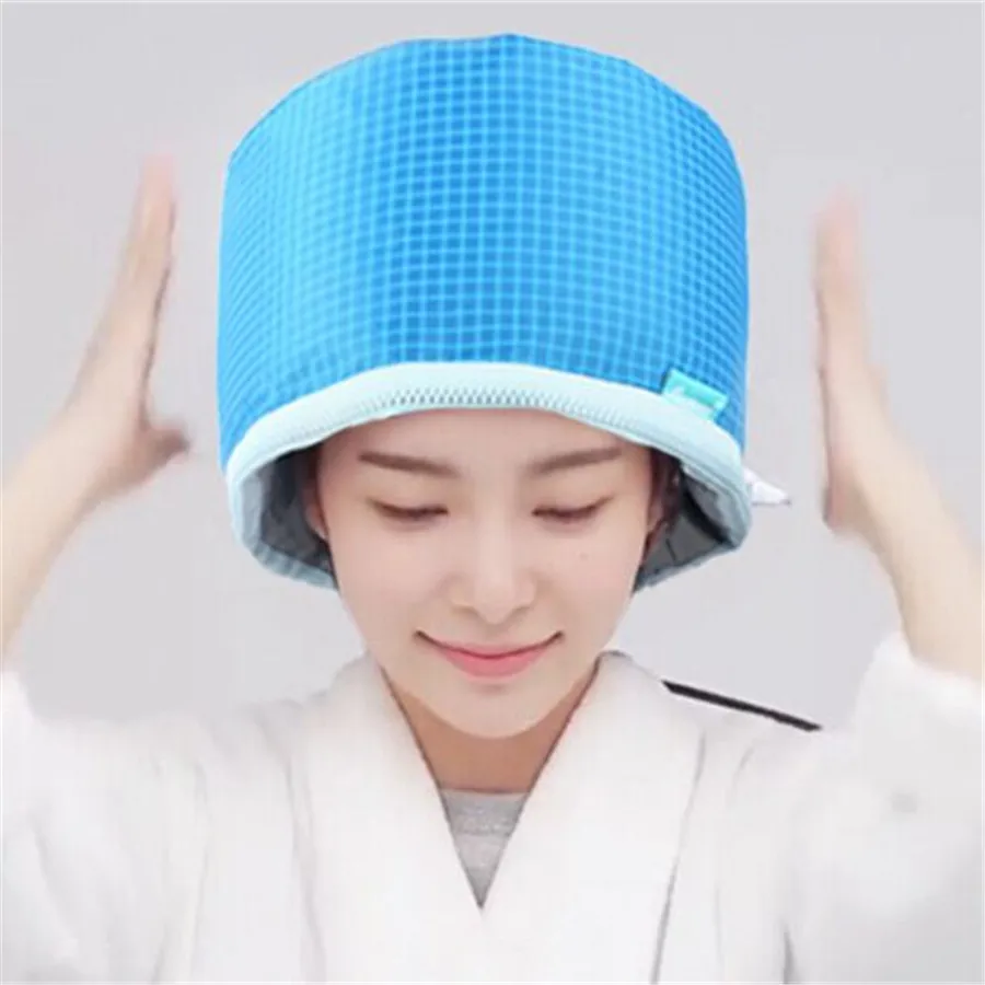 Sky Blue Hair Mask Baking Oil Cap Electric Heating Cap ...