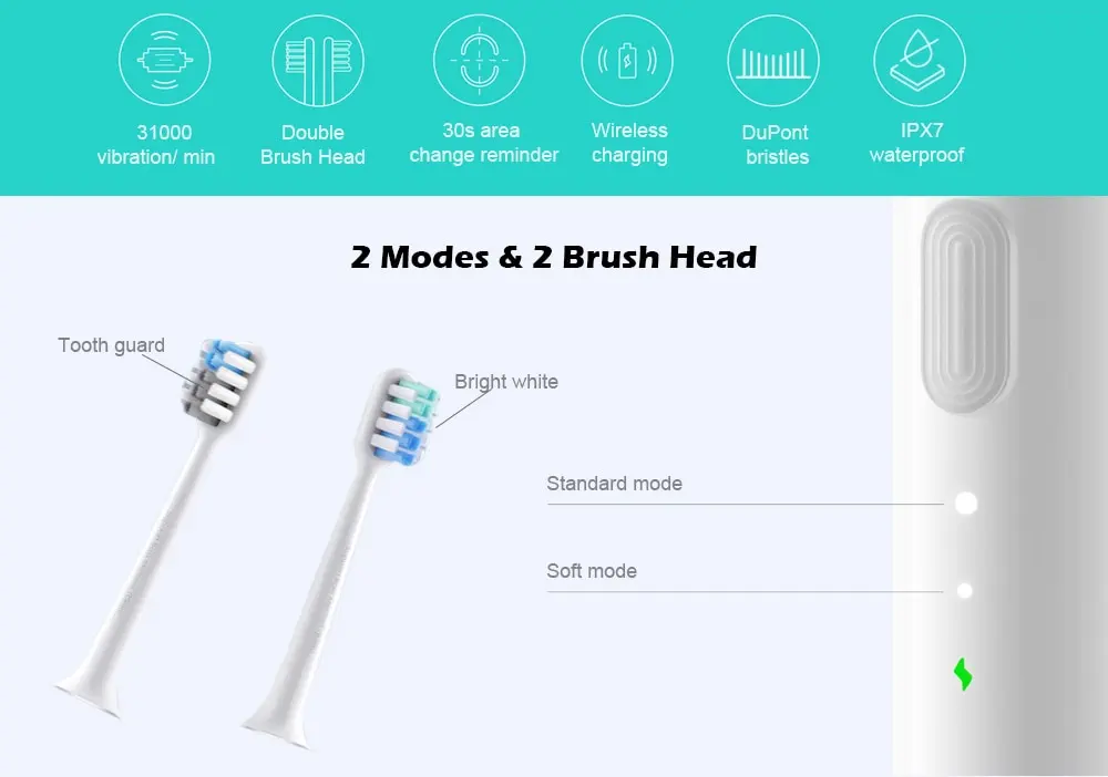 DOCTOR·B BET - C01 Sonic Electric Super Light Toothbrush from Xiaomi Youpin- White