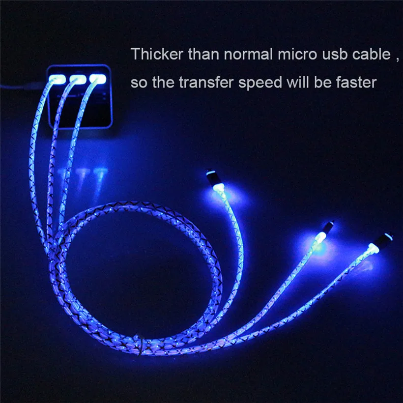 OMESHIN LED Light Micro USB Charger Cable Charging Cord For Samsung galaxy s7 Edge 180125 drop shipping|Кабели передачи данных| |