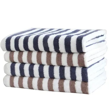 

Clean Hearting Super Comfortable Bath Towels Soft Face Hand Beach Bathroom Towel for Adults Striped Velvet 2019 Hotel Hair Adult