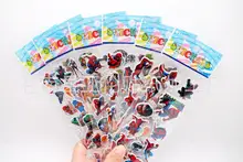 & 6 sheets/lot 3D Puffy Bubble Stickers Cartoon Spider Man Bubble Stickers DIY For Children Toys PVC Removable Free Shipping & 6 sheets/lot 3D Puffy Bubble Stickers Cartoon Spider Man Bubble Stickers DIY For Children Toys PVC Removable Free Shipping
