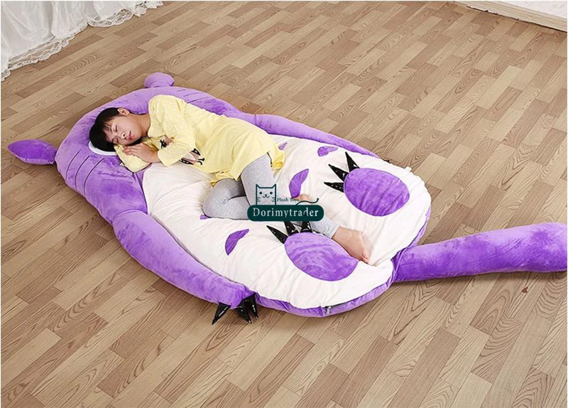 Dorimytrader 200cm x 170cm Japan Anime Totoro Sleeping Bag Plush Soft Beanbag Double Bed Mattress Sofa Tatami Carpet 2 Sizes Free Shipping DY60994 (10)