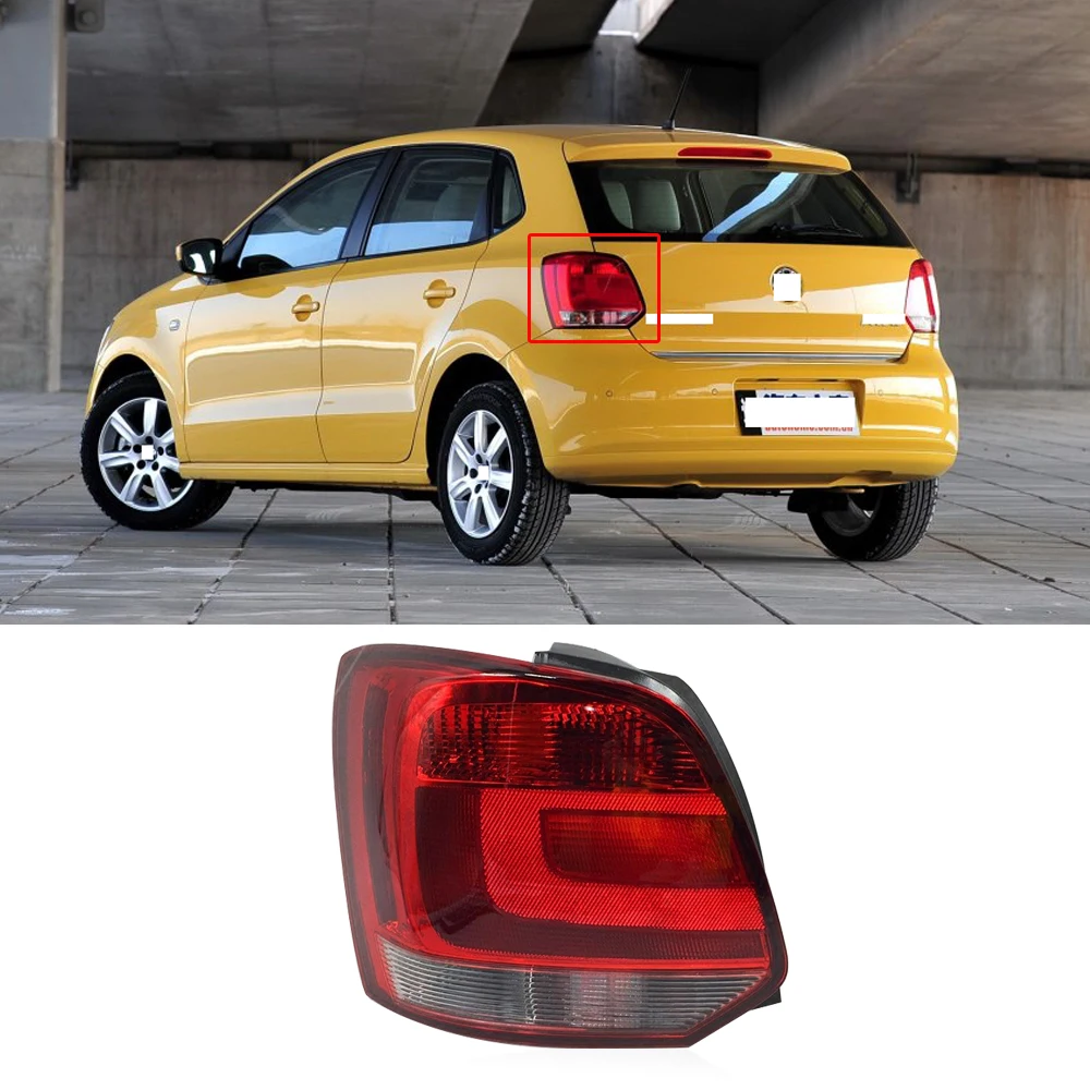 

CAPQX 1PCS For Volkswagen Polo 2011 2012 Rear bumper Taillight Brake Tail Light stop light parking lamp taillamp tail lamp
