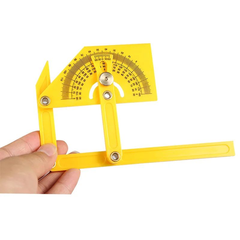 Plastic Multi-Angle Goniometer Miter Gauge Plastic Brass Fittings Template Tool