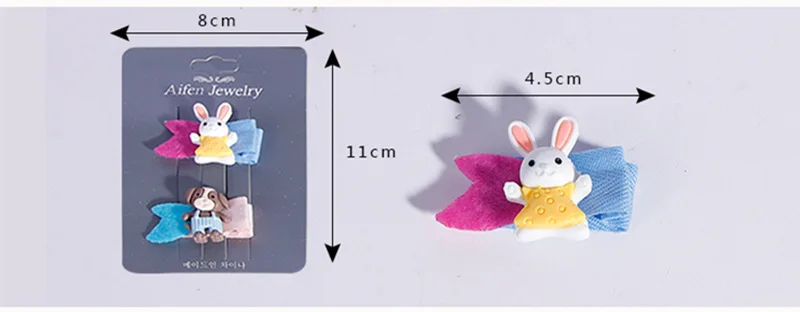 Милые детские заколки для волос в виде животных для мальчиков и девочек; Детские милые аксессуары для волос в виде кролика и лисы; заколки для волос; заколка для волос; головные уборы;