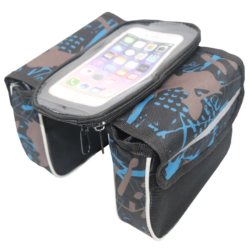 bicycle bag outdoor cycling front frame waterproof bike saddle bag