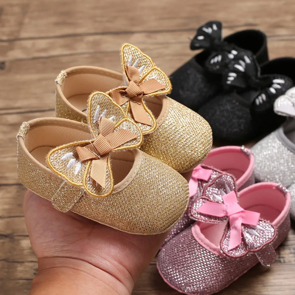 Г. Кроссовки для маленьких девочек, для детей от 0 до 15 месяцев, для малышей, для маленьких девочек, милые, украшенные бабочкой, с бантом, мягкая подошва, обувь для подиума, 11