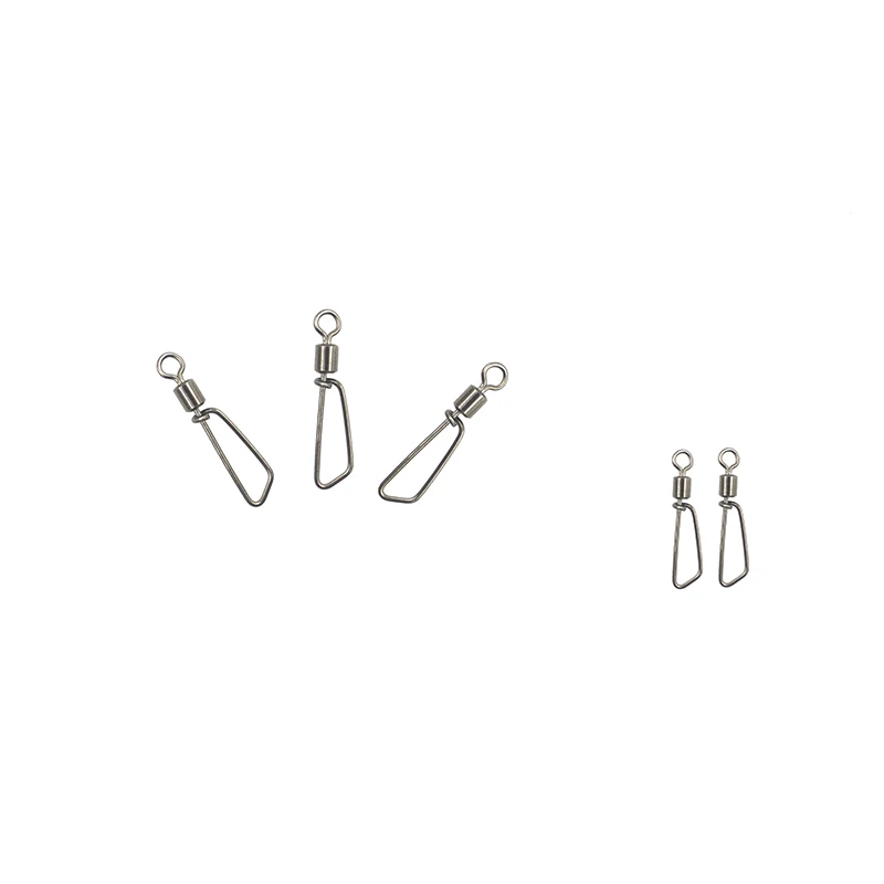 10PCS Rolling Swivel With T-shape snap Fishing High Quality Connector Pin Bearing Fishing Tackle Accessories jooyoo