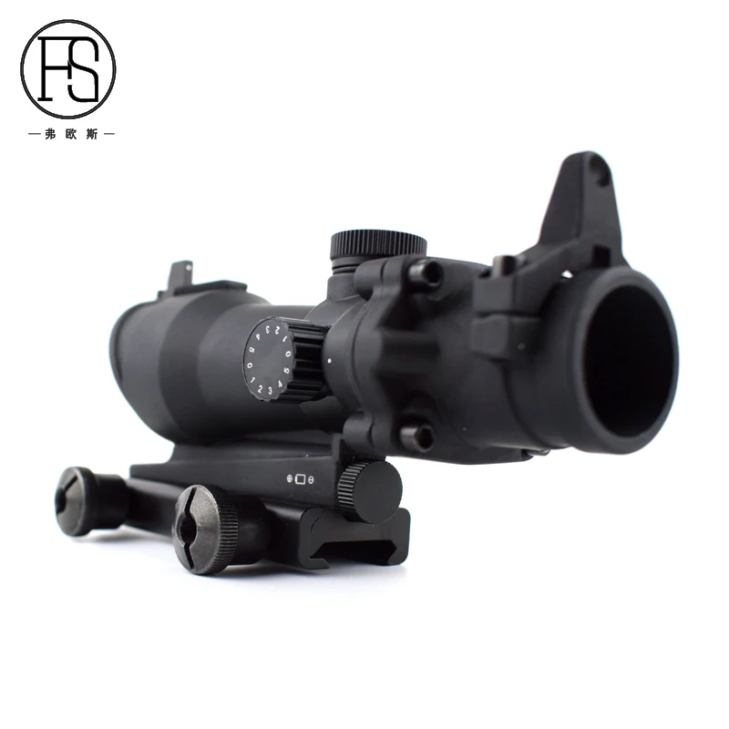 Горячая Тактический Red Dot Airsoft воздуха Пистолет Прицел Acog 1x32 зеленый волоконно
