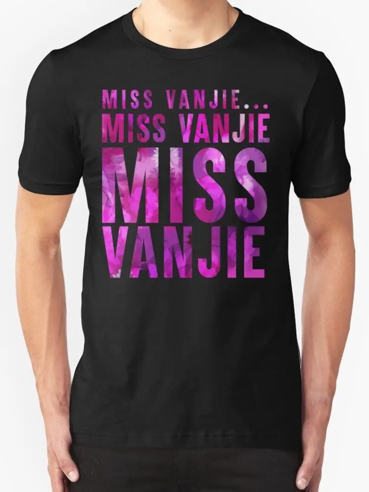 Мисс Vanjie футболка Для мужчин черный 2018 летние футболки для | Мужская одежда