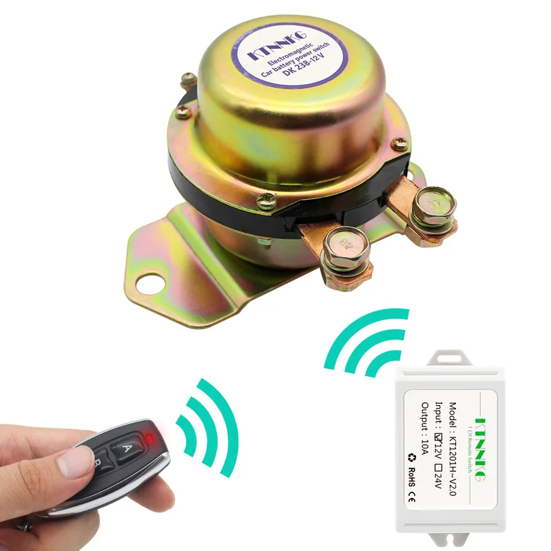 Car battery switch wireless remote control to prevent battery leakage