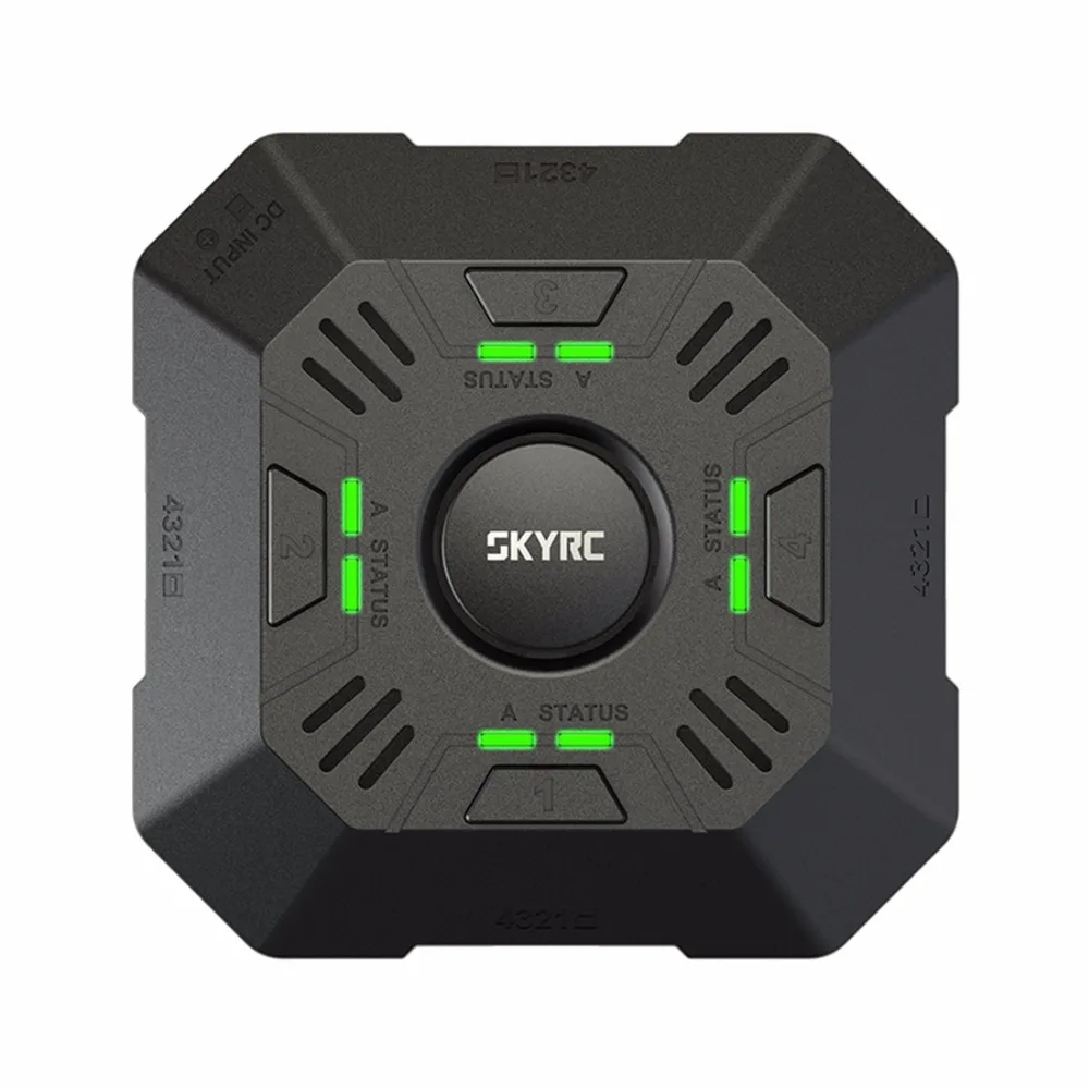 E4Q SKYRC Charger 4 Ports Balance Charger for 2 - 4S LiPo Battery Charger 11-26.1V DC Input XT60 Connector 2A 3A 5A Adjustable