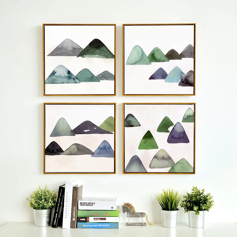 

The minimalist 100% Handpainted Colorful mountain Morden Oil Painting On Canvas Wall Art Wall Pictures For Live Room Home Decor