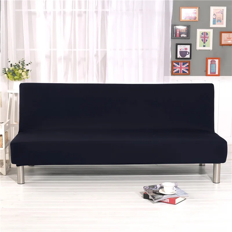 Solid Color Elastic Sofa Cover No armrest Removable Stretch Slipcovers