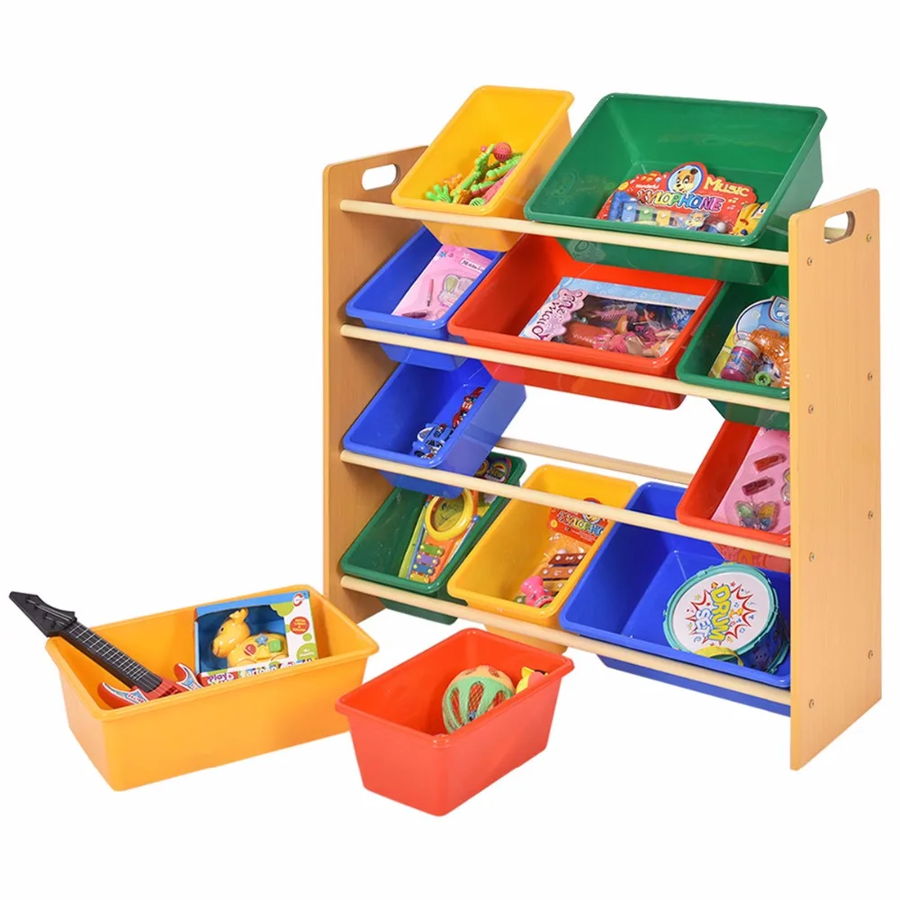 Toy Bin Organizer Kids Childrens Storage Box Playroom Bedroom Shelf Drawer HW51341