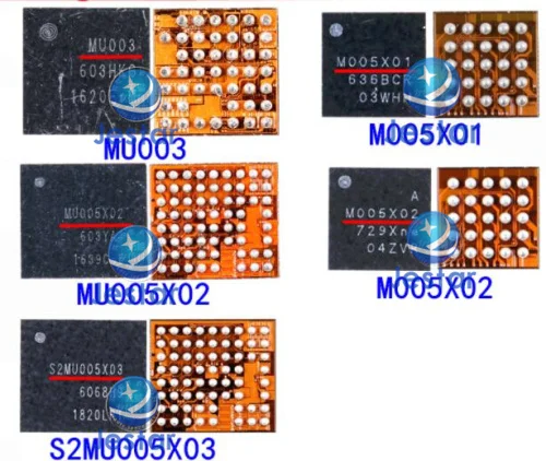 

3pcs MU005X02 MU005X01 S2MU005X03 MU003 M005X02 power ic chip For Samsung